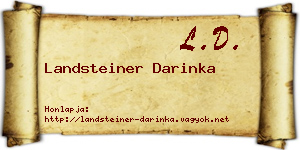 Landsteiner Darinka névjegykártya